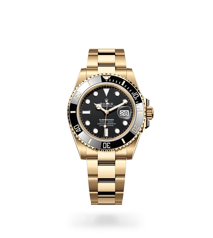 Submariner Date - Oyster, 41 mm, or jaune