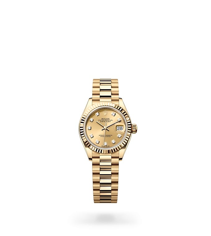 Lady‑Datejust - Oyster, 28 mm, or jaune